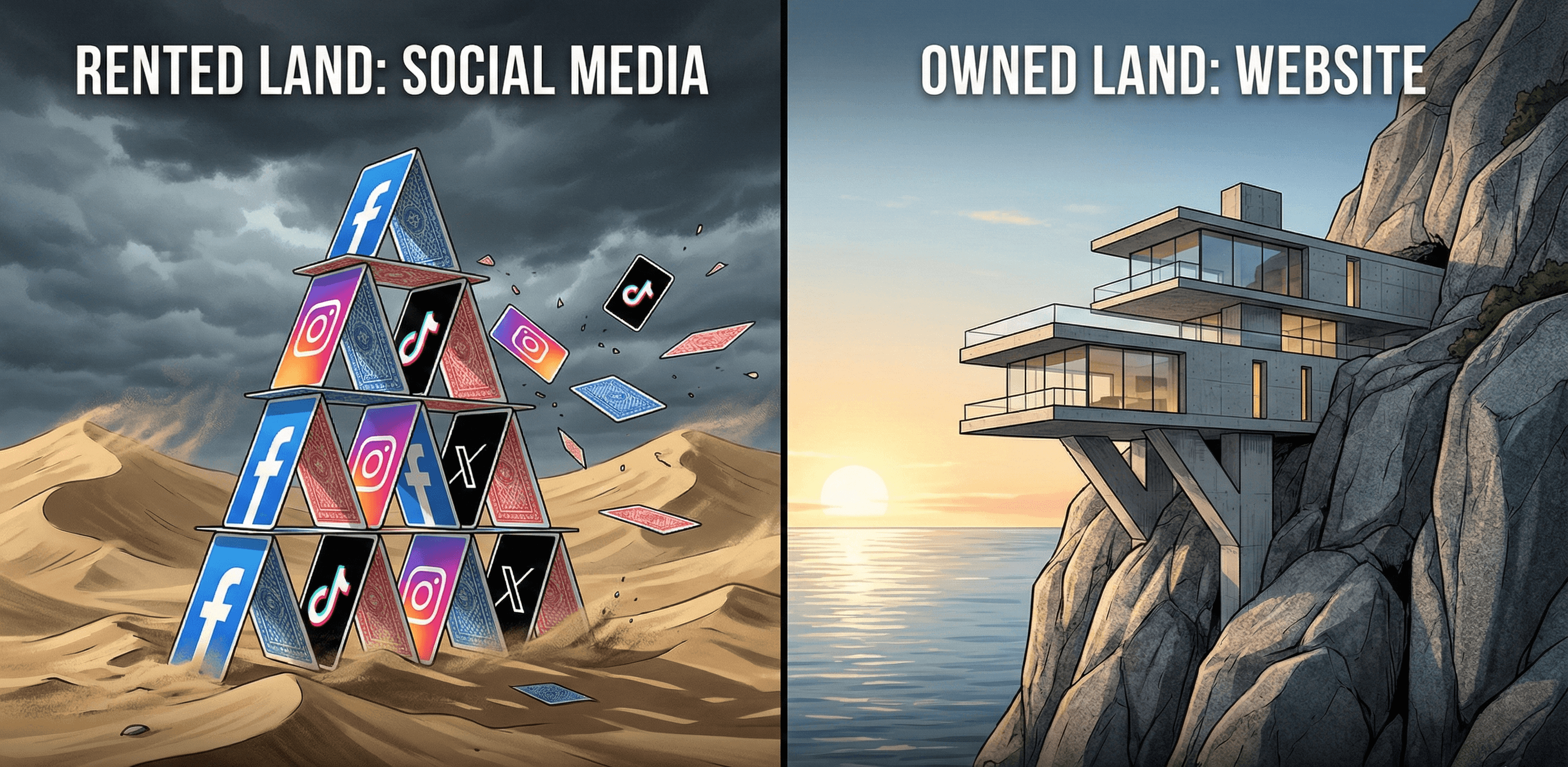 Website vs Social Media - Rented vs Owned Land