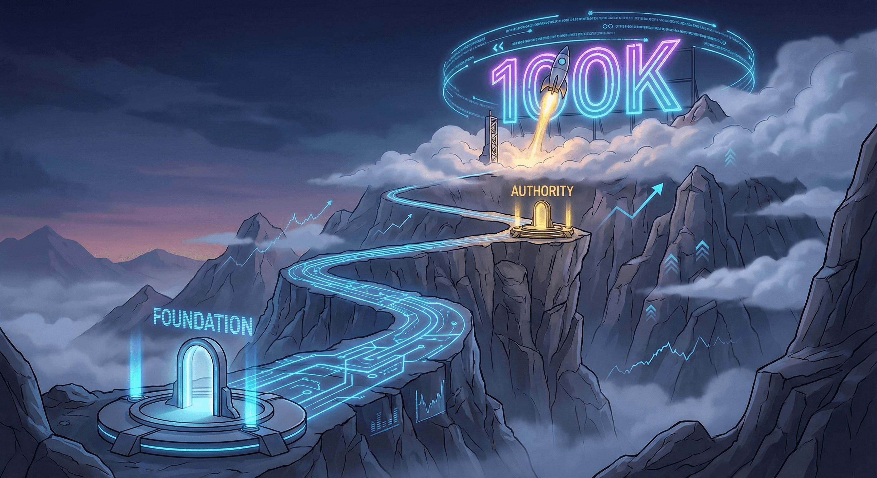 SEO Scaling Strategy - Mountain Ascent to 100K